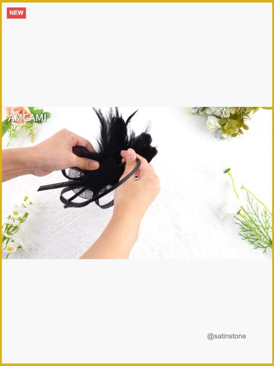 8 Pcs Fascinator Hats with Feathers for Women, Derby Tea Party Hat, Headband &